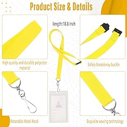 Patelai 60 Pcs Breakaway Lanyards with J Hook Bulk