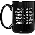 Lead Like Jed, Advise Like Leo - Campaign Mug - 15oz Deluxe Double-Sided Coffee Tea Mug