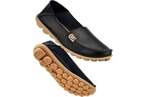 DUOYANGJIASHA Women's Comfortable Loafers Casual Round Toe Moccasins Wild Driving Flats Soft Walking Shoes Women Slip On