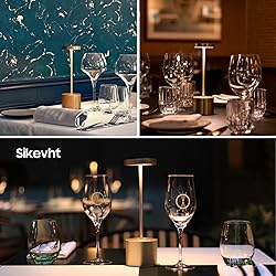 Sikevht 2 Pack Cordless Table Lamp,Rechargeable LED