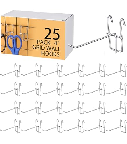 Gridwall Hooks Stainless Steel Flat J Hooks Hanger, Ceramic Tile