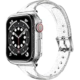 RARF Bands with Case Compatible with Apple Watch 40mm 44mm, Fashion Women Replacement Strap Bracelet Compatible with iWatch S