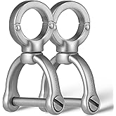 TISUR Stainless Steels Key Ring for Car,D Ring Keychain with Screw Shackle,Heavy Duty Key Chain Fob Rings DIY Purse Accessories