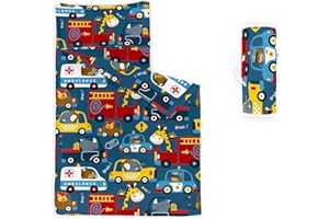 Datura home Space Nap Mat - Space Ship Galaxy Sleeping Bag with Removable Pillow - Daycare and Sleepovers Preschool Kindergarten Bedding Set for Kids Toddler Boys Girls