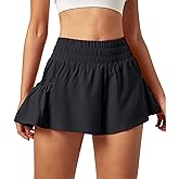 IUGA Women's Athletic Shorts High Waisted Flowy Shorts for Women Quick Dry Workout Running Shorts with Pockets