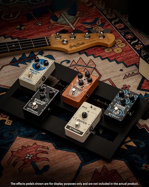 STRICH GUITAR PEDAL BOARD ALUMINUM ALLOY 1.2LB SUPER LIGHT EFFECT PEDALBOARD 15” X 8.66” WITH CARRY BAG, MINI+ 15