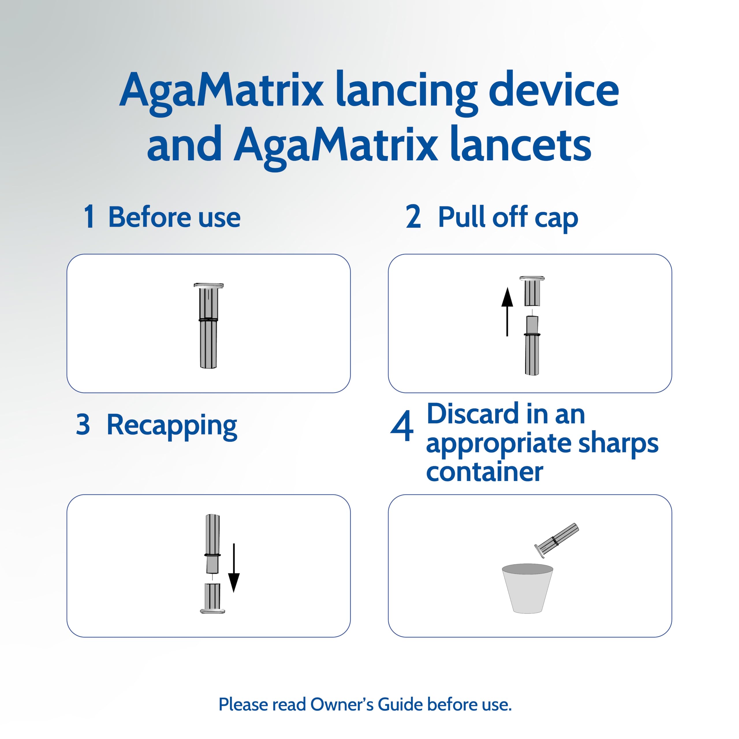 AgaMatrix Lancets, 33 Gauge, 100 Count Box