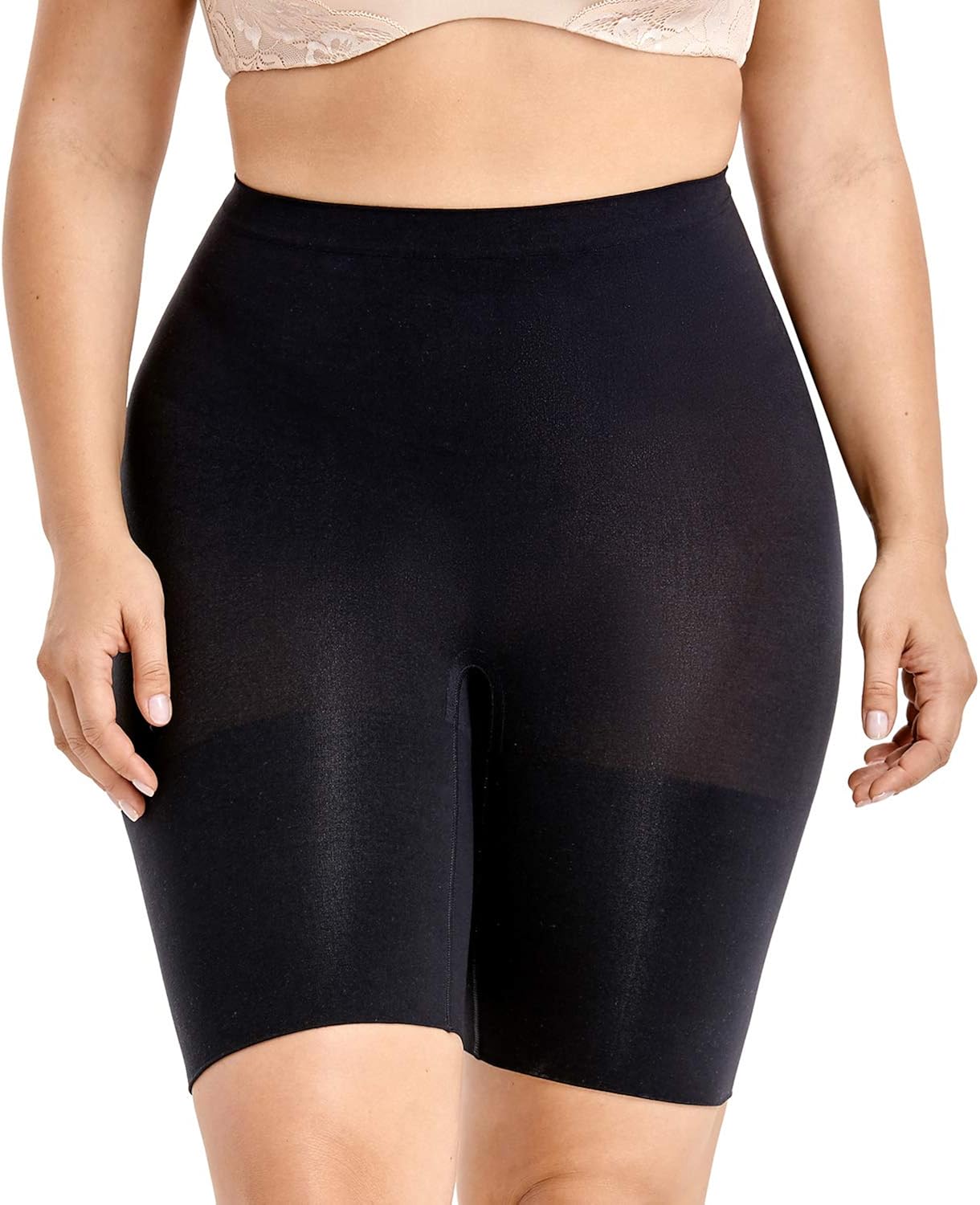 DELIMIRA Women's Tummy Control Shapewear Thigh Slimmer Shorts High Waist at  Women’s Clothing store