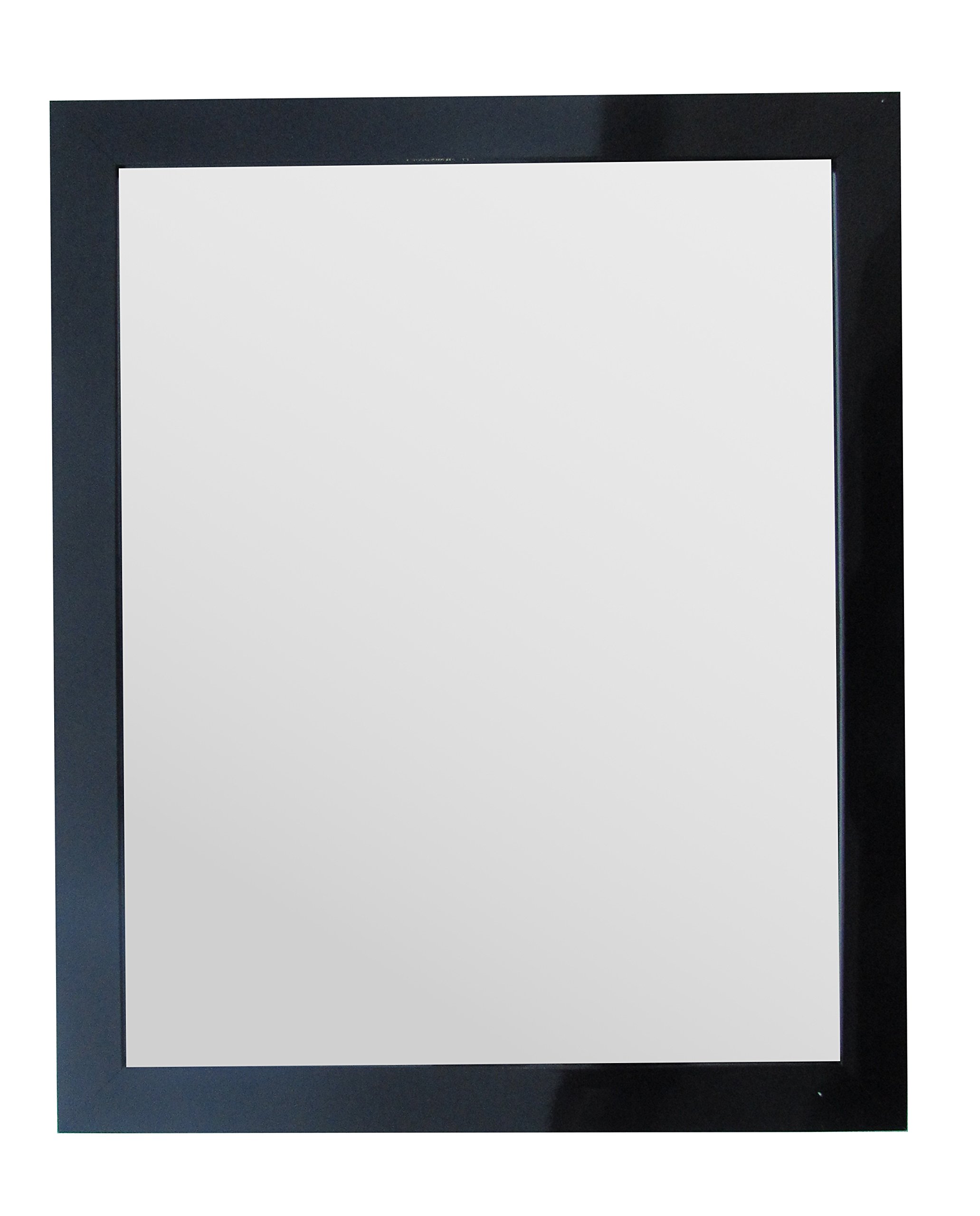 King Home s1710942 Wall Mirror with Frame, Black