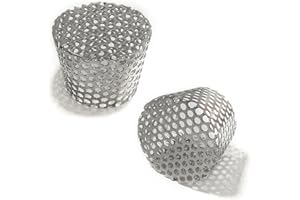 LOVEERCT PVC Termination Mesh Vent Cover - 2Pack, Furnace&Roof Vent Cap, OD 2.4 to 2.98in Multihole Mesh for 2.5 to 2.98in ID Pipe, Stainless Steel Conical Vent Mesh, Used for Keep Birds and Leaves Debris Out