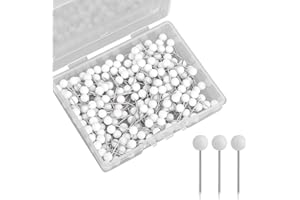 200pcs Map Push Pins, Round Head Map Tacks for Travel Small Thumb Tacks Marking Pushpins Thumbtacks for Cork Board Bulletin B