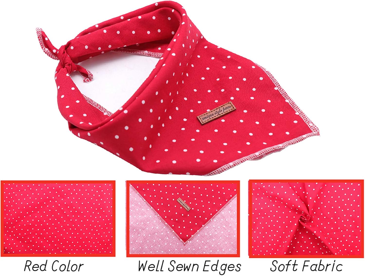 unique style paws Dog Bandana Square Dog Scarf Dog Kerchief, Cotton Bibs Sarf for Small Medium Large Dogs Adjustable Dog Bandanas - Image 3