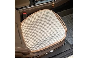 Bamboolady Ice Linen Car Seat Cushion,Cooling Bottom Seat Covers for Cars,Trucks,Universal Car Seat Covers Breathable Ventilated Front Seat Only Beige