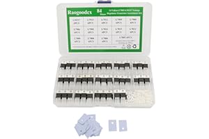Raogoodcx 84Pcs 14 Value L7805-LM317 Voltage Regulator Transistor Assortment Kit