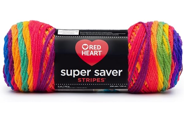 Coats Yarn E300.4965 Red Heart Super Saver Yarn-Favorite Stripe