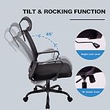 T-THREE Adjustable Ergonomic Office Chair Mesh Back Lumbar Support Black view 5