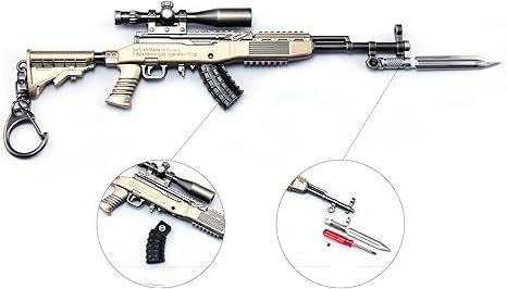 Amazon De Spiele Pubg Eat Huhn 1 5 8 Cm Mini Kleine Metall Sks Gun Gewehr Modell Figur Arts Toys