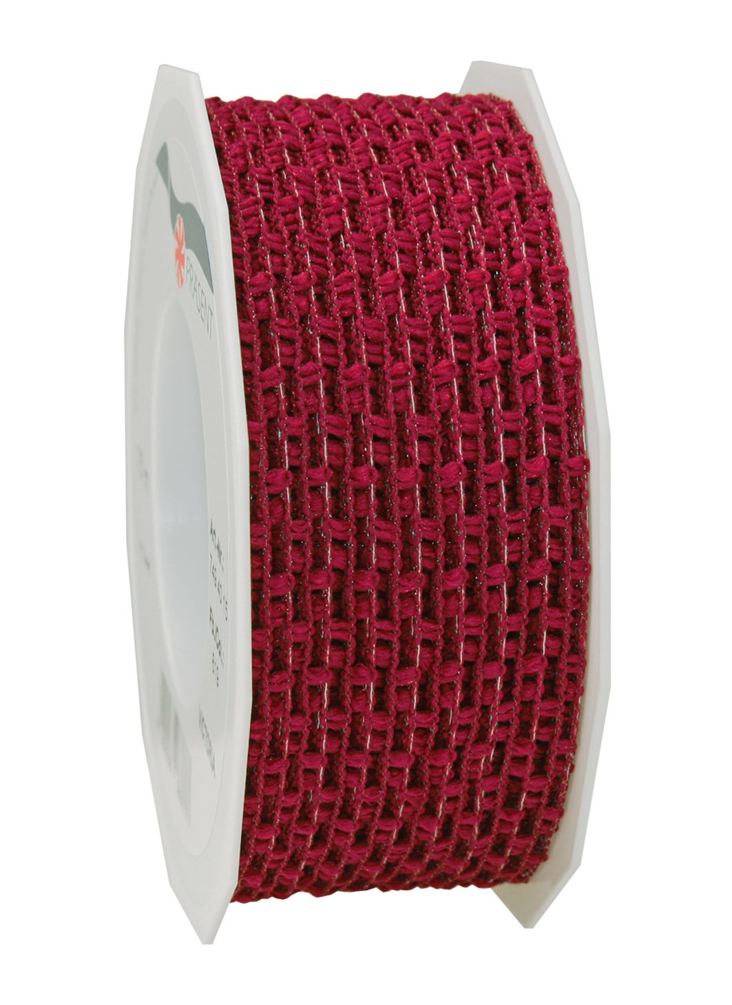 Präsent - Victoria Wired Ribbon Bordeaux 15-m-Roll 40 mm width — image 1