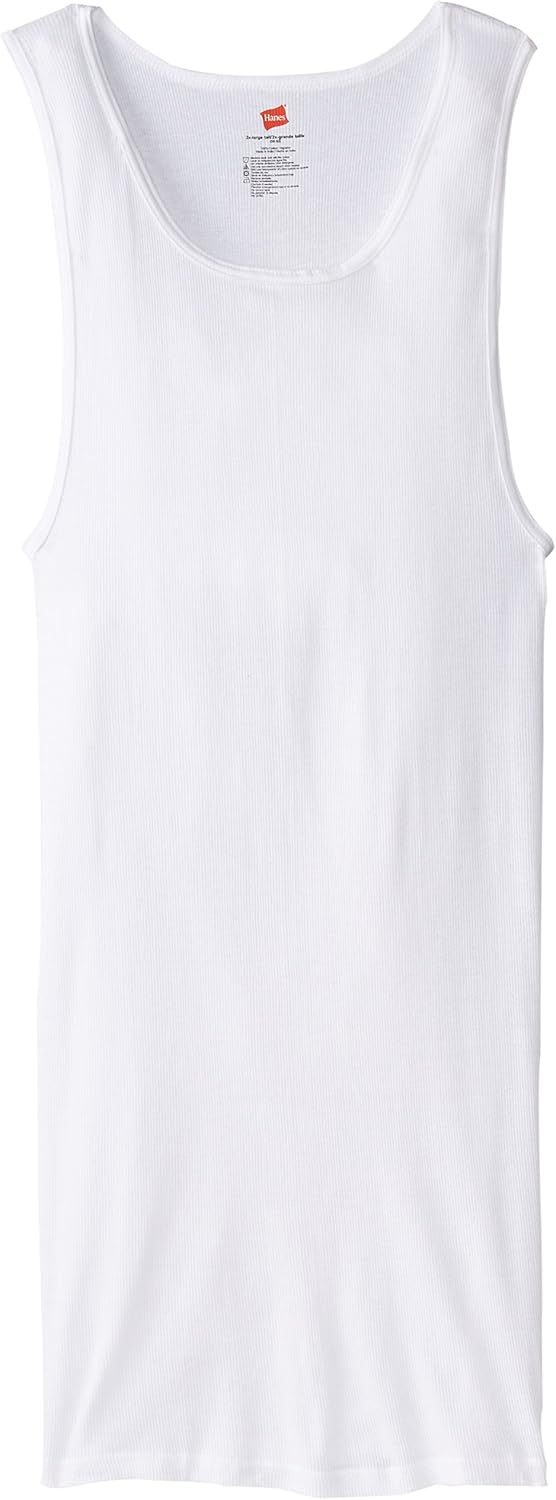 Hanes Men's Tall Man Ribbed Tank Top (Pack of Three) at Amazon Men’s