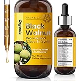 AKQBPN Black Walnut Wormwood Clove Tincture, Herbal Digestive Support, Alcohol-Free Herbal Extract, 2 Fl Oz