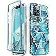 i-Blason Cosmo Series Case for iPhone 12 Pro Max 6.7 inch (2020 Release), Slim Full-Body Stylish Protective Case with Built-in Screen Protector, 6.7'' (Ocean)