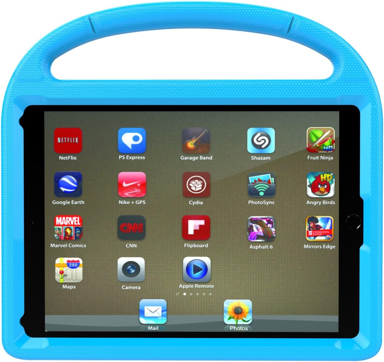 iPad Pro 9.7 Case, iPad Air 2 Case, Huaup Kids Shock Proof Convertible Handle Light Weight Super Protective Stand Cover Case for iPad Pro 9.7 / Air 2 Table (iPad 9.7 /Pro 9.7 / Air 2, Blue)