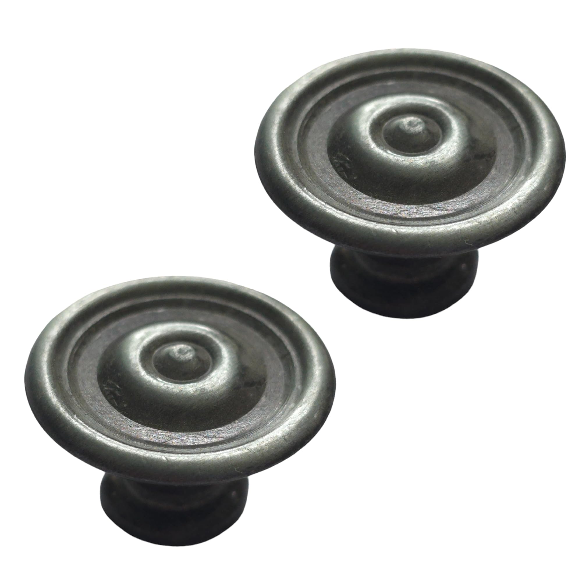 Universal Hardware Solid Cabinet Knob Vintage Style Decorative Drawer Pulls 608 Old Silver Finish (Pack of 2) — image 1
