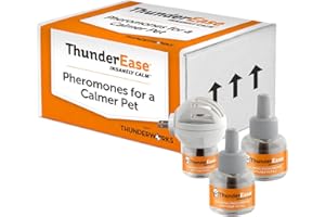 ThunderEase Cat Calming Pheromone Diffuser Kit | Powered by FELIWAY | Reduce Scratching, Urine Spraying, Marking and Anxiety (90 Day Supply)