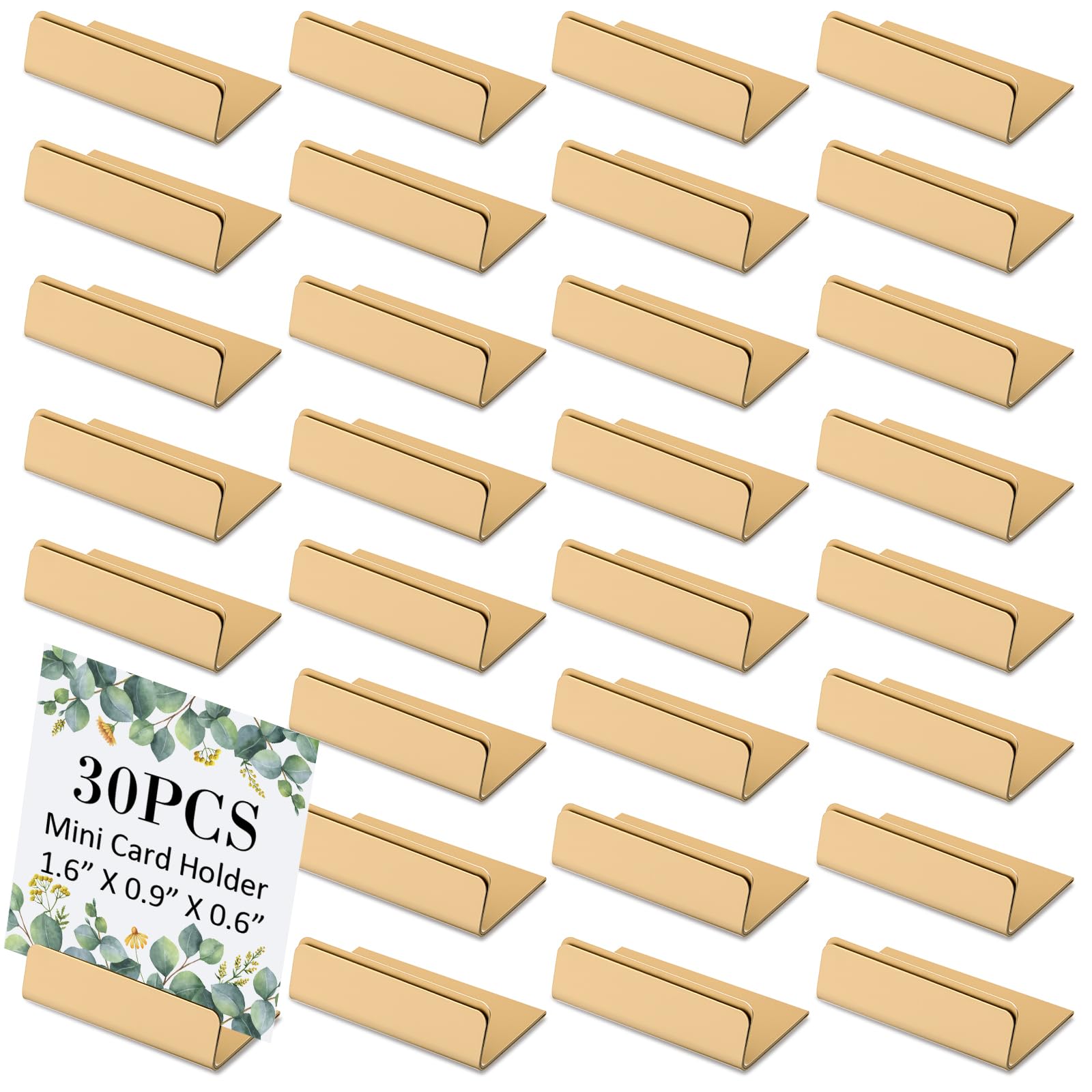 Photo 1 of Bulyoou 30 Pcs Place Card Holders Gold Vintage Finish Table Card Holder Table Number Stands Antique Small Signs for Display Price Tags, Food Signs, Reception Party Photo, Weddings Restaurants Favor