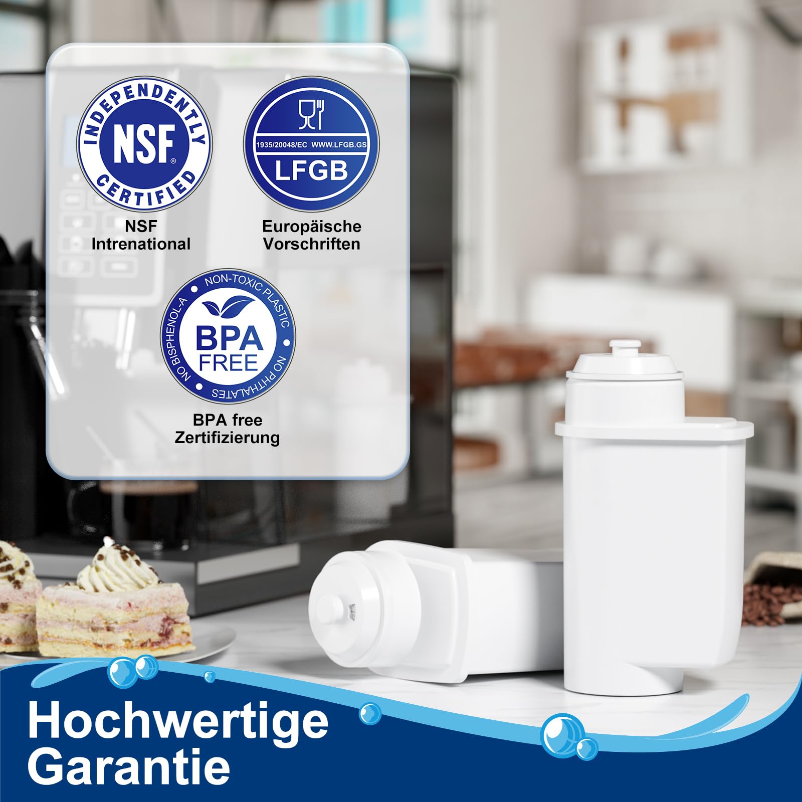 ARETHONE Wasserfilter für Siemens EQ Series, EQ3/EQ6/EQ9, EQ500, S700, Wasserfilter Kaffeevollautomat für Bosch Vero, TZ70003/TCZ7003/467873, Siemens 3200, Neff C77V60 Series (6 Stück (1er Pack)) 2