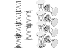 Toyvian 18pcs Silver Metal Spring Base Bobble Head Dolls for Car and Bike Decor, Developing Crafting Skills