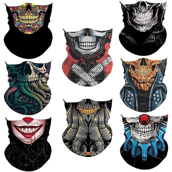 Amazon.com: ZKSM 3Pcs Breathable Face Masks Skull Mask