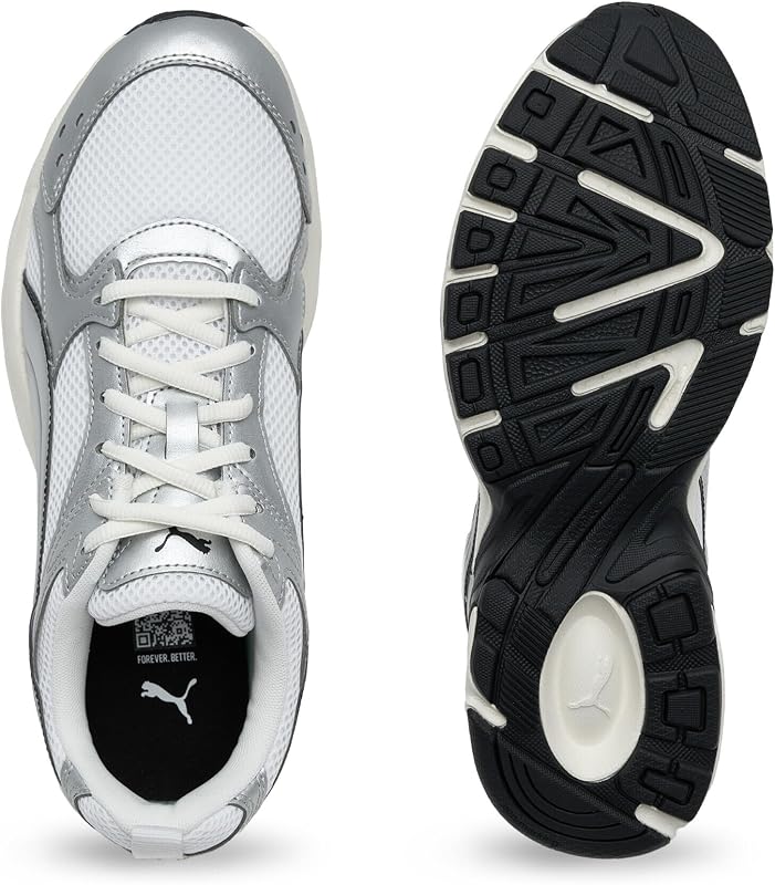 Sneakers légères Milenio Tech Unisexe 43, White Silver Feather Gray Metallic
