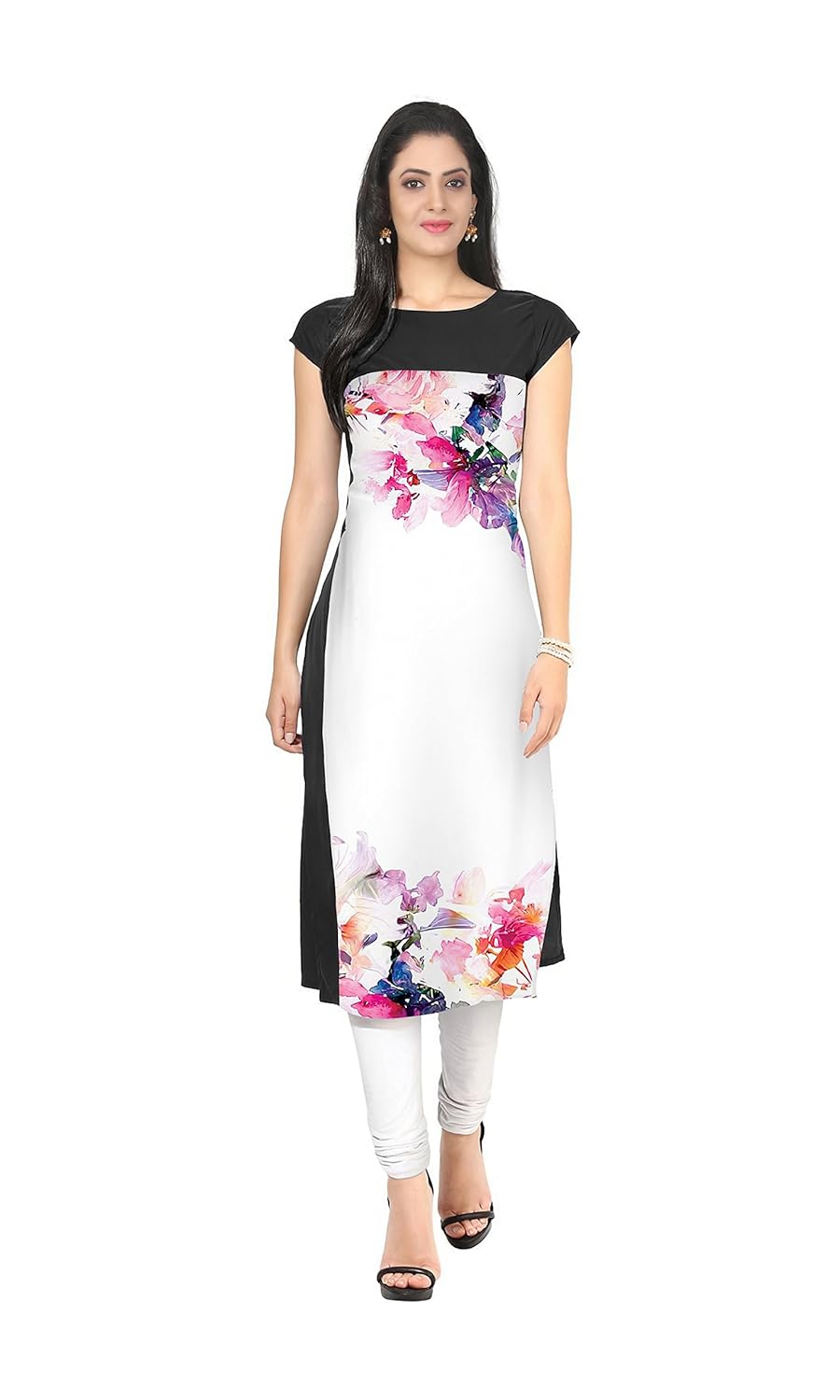 ziyaa women's straight crepe kurta