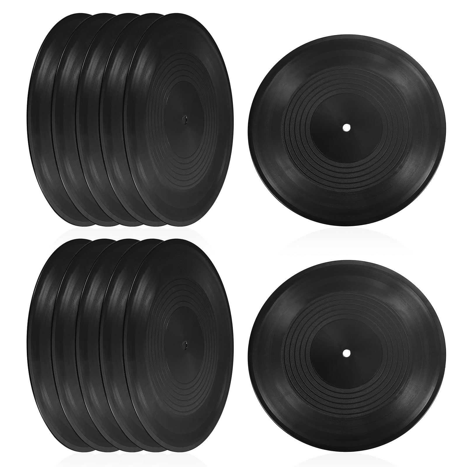 Photo 1 of PATIKIL Blank Vinyl Records, 12 Inch 20 Pack CD Fake Vinyl Records for Wall Aesthetic Decor, Decorative Records for Roll Music Room Rock Party DIY Decoration, Black