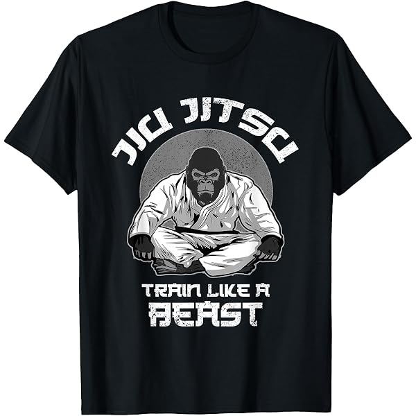 T-shirt Brazilian Jiu-Jitsu Et Éléphant - Pour Entraînement BJJ, Grappling, MMA - Homme, Femme, Enfant