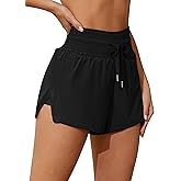 ATTRACO Women's 3" High Waisted Swim Board Shorts Pleated Summer Beach Shorts with Pockets