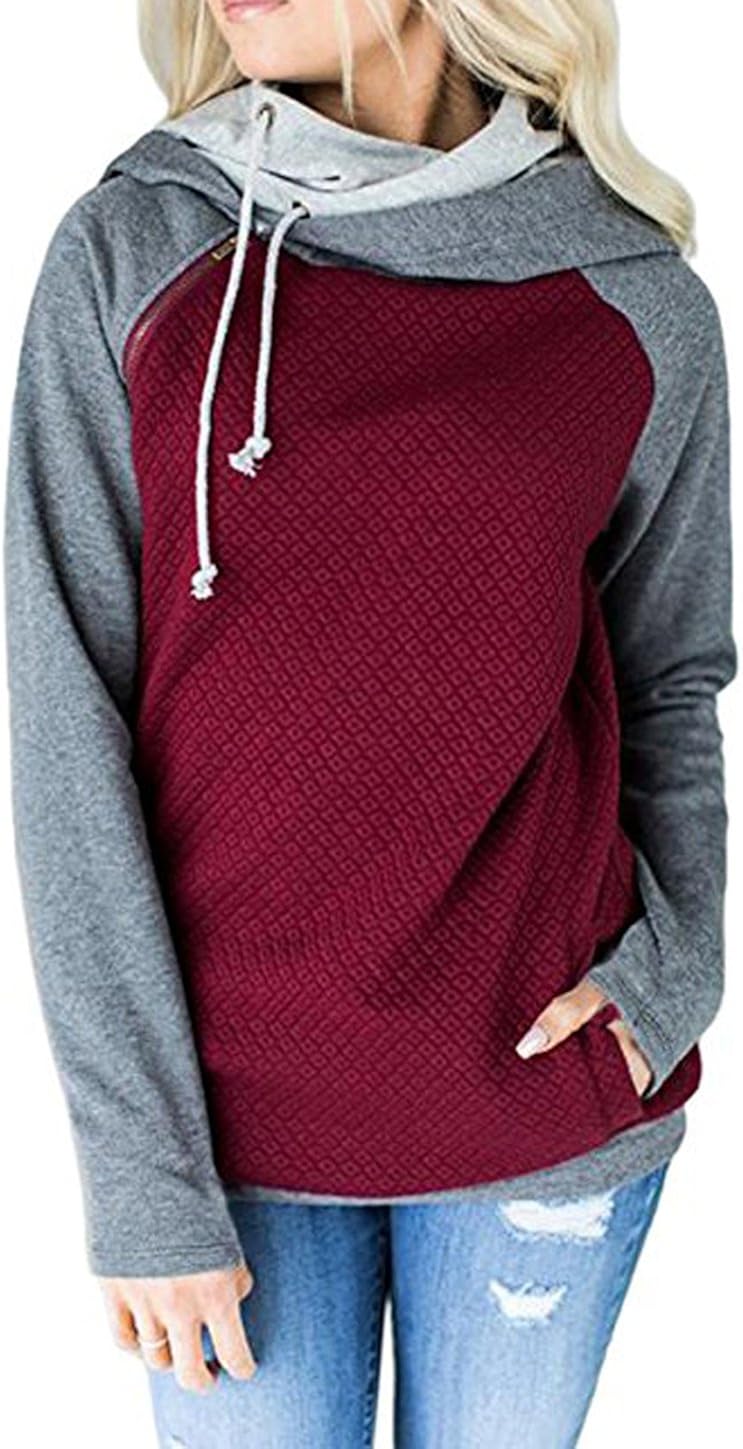 pullover mit rei�verschluss am kragen damen