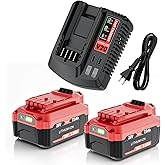 Maxofpowr New Upgraded 20V 7.0Ah Battery and Charger Replacement for Craftsman 20V Battery V20 Lithium Ion Batteries Compatible with CMCB204 CMCB206 CMCB202 CMCB201 Cordless Power Tools
