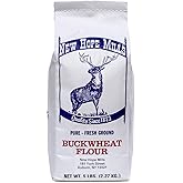 New Hope Mills Whole Buckwheat Flour, Pure Fresh Ground, Non-GMO, USA Grown, Rich Nutty Flavor, 5 lb Bag