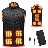 Yaofafa Heated Vest: Premium Heated Vest for Men with 9-Zone Heating, 3 Adjustable Heating Modes 10000mAh Battery for Outdoor