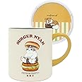 東亜金属(Toa) mofusand 53-2152 Vacuum Double Layer Mug with Lid, 13.5 fl oz (400 ml), Burger