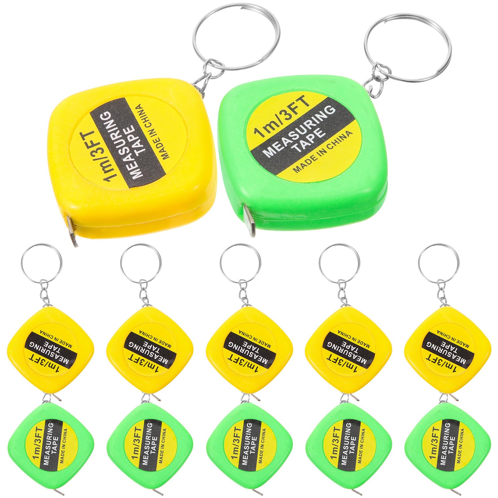 NUOBESTY Mini Automatic Tape Measure Keychain with Key Ring Portable High Precision Tape Measure Tool Retractable with Slide Lock for Home Office and Outdoor Use