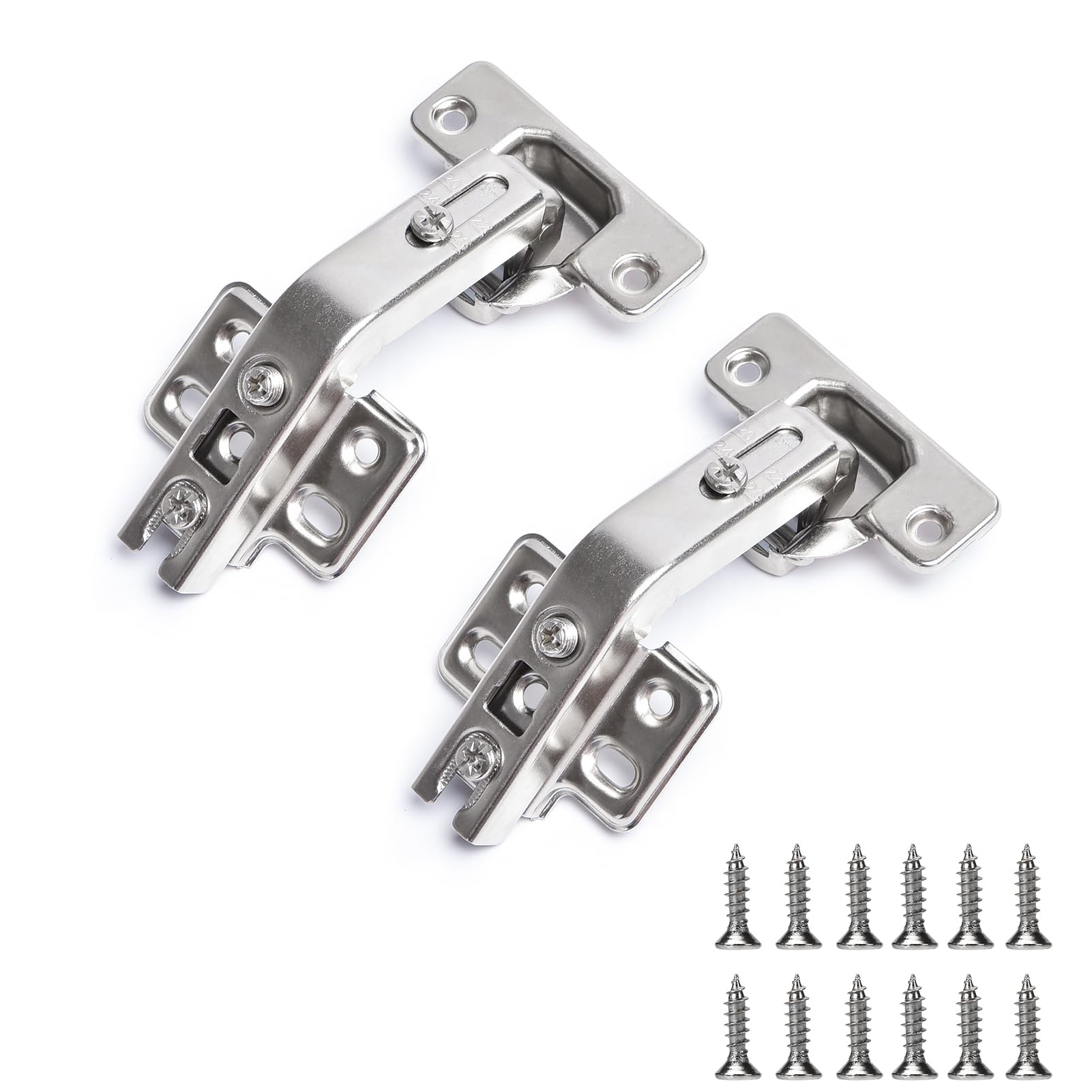 BADALU Kitchen Cabinet Hinges (1 Pair, 2 PCS) 135 Degree Full Overlay Cabinet Hinges for Lazy Susan/Corner/Hidden Door/Folden Door