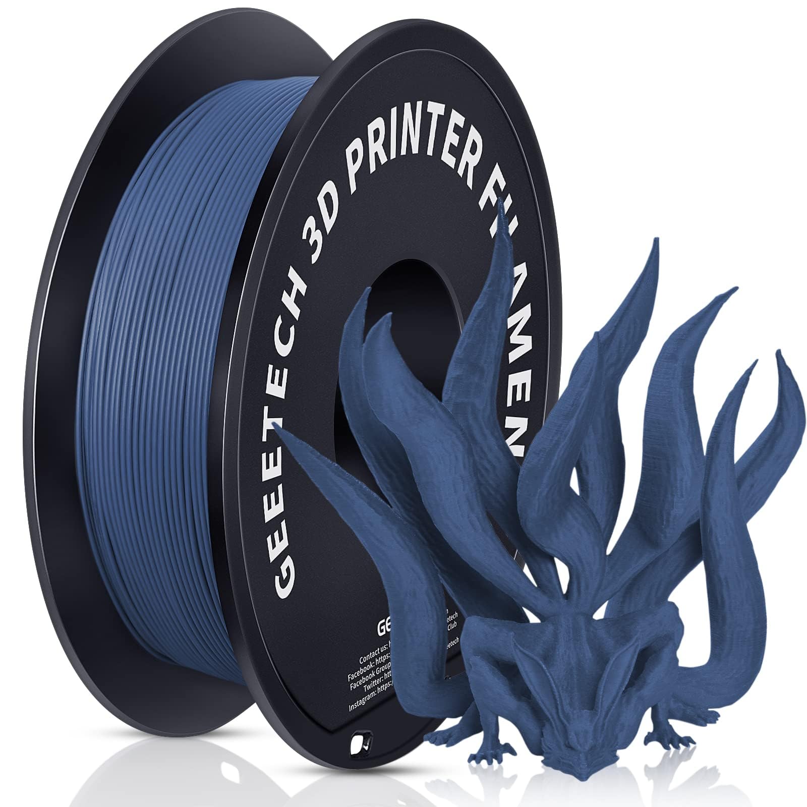 GEEETECH Filament 1.75mm, 3D Printer Filament, Filament 3D Printing Materials for 3D Printer, Matte Blue