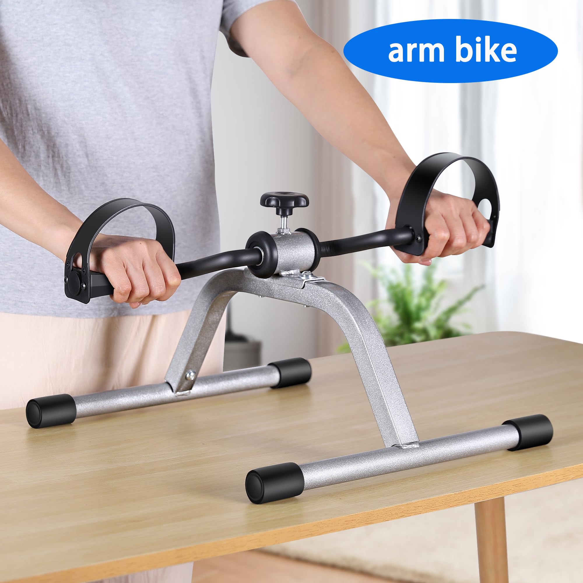 RYGEO Pedal Exercise mini Exercise Bike for Leg and Arm Recovery Exercise Lightweight and Portable Floor Bike