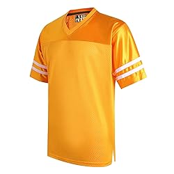 DEHANER Yellow Plain Football Jersey for Men Women