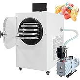 Vacuum Freeze Dryer Machine, 10-15 LBS/Batch Food Freeze Drying Machine | -60&deg;C Cold Trap , 0.46㎡ 4 Layer Stainless Steel Trays , 110v vacuum Freeze for Meat Fruit Vegetable Food Preservation