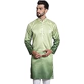 Sojanya (Since 1958 Men'S Jacquard Silk Multi Shade Kurta With Sequence