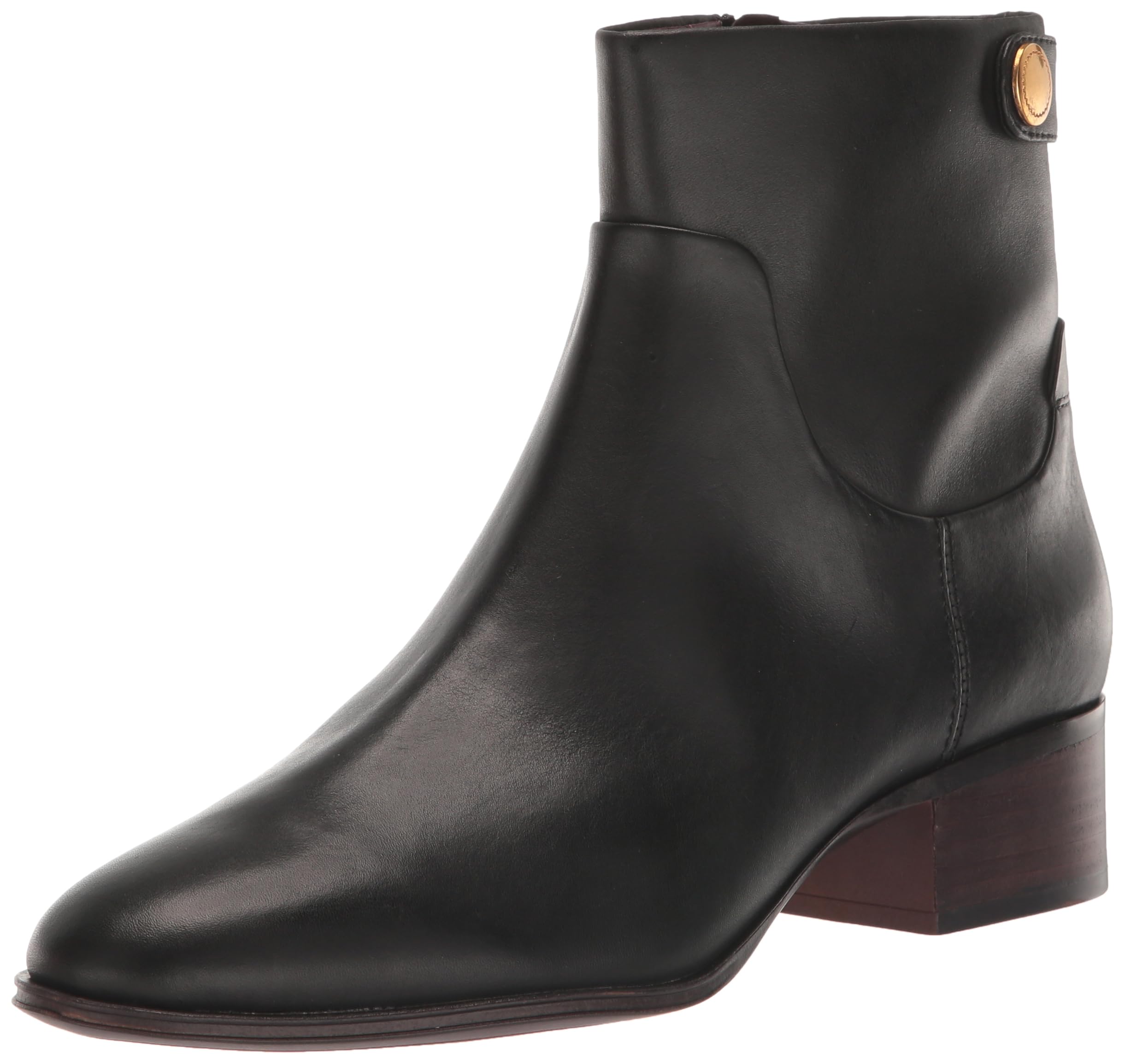 Photo 1 of Franco Sarto Womens Jessica Low Heel Ankle Booties Black Leather 9.5 W